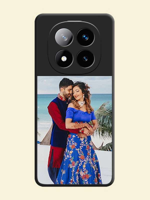 Image Upload With Space Black Color On Custom Soft Matte Mobile Back Cover - Xiaomi Redmi Note 14 Pro Plus 5G