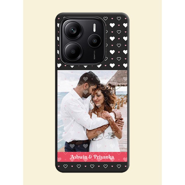 White Color Love Symbols with Text Design on Photo On Space Black Custom Soft Matte Mobile Back Cover - Redmi Note 14 SE 5G White Color Love Symbols with Text Design on Photo On Space Black Custom Soft Matte Mobile Back Cover - Redmi Note 14 SE 5G