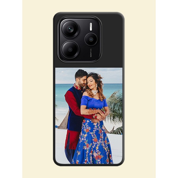 Image Upload With Space Black Color On Custom Soft Matte Mobile Back Cover - Xiaomi Redmi Note 14 Se 5G Image Upload With Space Black Color On Custom Soft Matte Mobile Back Cover - Xiaomi Redmi Note 14 Se 5G
