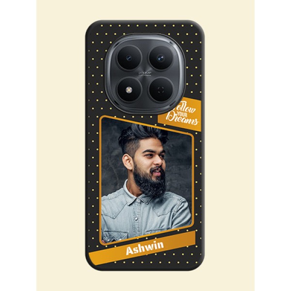 Follow Your Dreams with White Dots On Space Black Custom Soft Matte Mobile Back Cover - Xiaomi Redmi Note 15 5G Follow Your Dreams with White Dots On Space Black Custom Soft Matte Mobile Back Cover - Xiaomi Redmi Note 15 5G