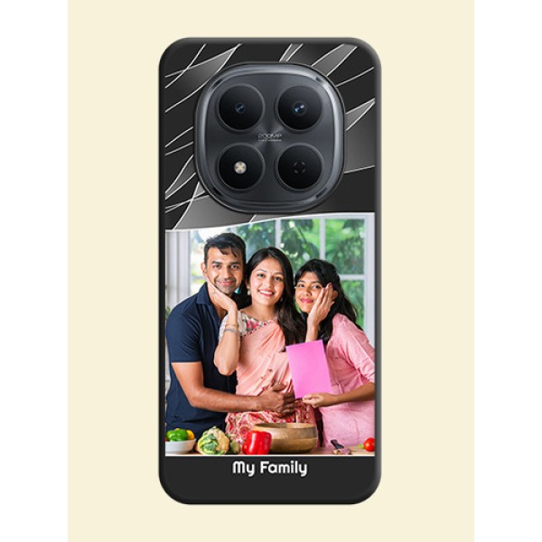 Mixed Wave Lines on Photo On Space Black Custom Soft Matte Mobile Back Cover - Xiaomi Redmi Note 15 5G Mixed Wave Lines on Photo On Space Black Custom Soft Matte Mobile Back Cover - Xiaomi Redmi Note 15 5G