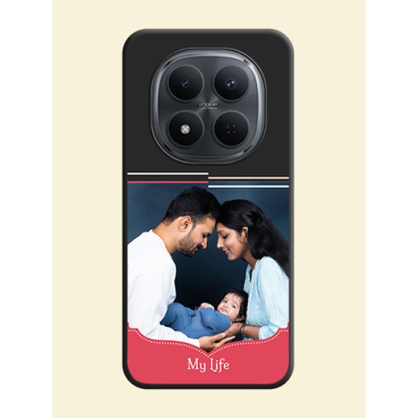 Classic Plain Design with Name On Space Black Custom Soft Matte Mobile Back Cover - Xiaomi Redmi Note 15 5G Classic Plain Design with Name On Space Black Custom Soft Matte Mobile Back Cover - Xiaomi Redmi Note 15 5G