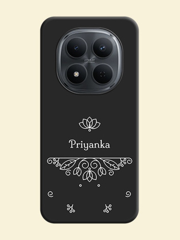 Lotus Garden Custom Text On Space Black Custom Soft Matte Mobile Back Cover - Xiaomi Redmi Note 15 5G