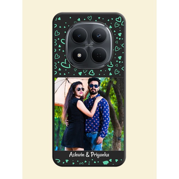 Sea Green Indefinite Love Pattern on Photo On Space Black Custom Soft Matte Mobile Back Cover - Xiaomi Redmi Note 15 Pro 5G Sea Green Indefinite Love Pattern on Photo On Space Black Custom Soft Matte Mobile Back Cover - Xiaomi Redmi Note 15 Pro 5G