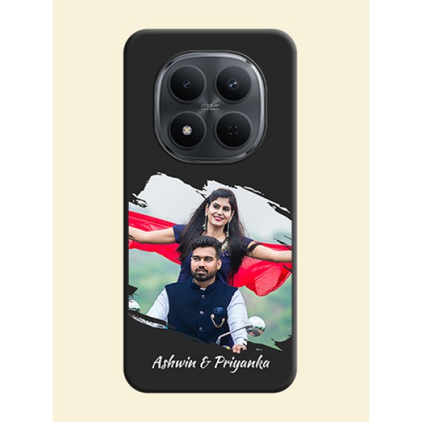 Grunge Brush Strokes on Photo On Space Black Custom Soft Matte Mobile Back Cover - Xiaomi Redmi Note 15 Pro 5G Grunge Brush Strokes on Photo On Space Black Custom Soft Matte Mobile Back Cover - Xiaomi Redmi Note 15 Pro 5G