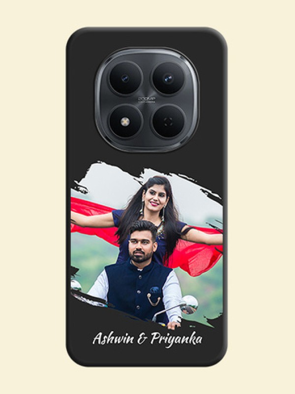 Grunge Brush Strokes on Photo On Space Black Custom Soft Matte Mobile Back Cover - Xiaomi Redmi Note 15 Pro 5G