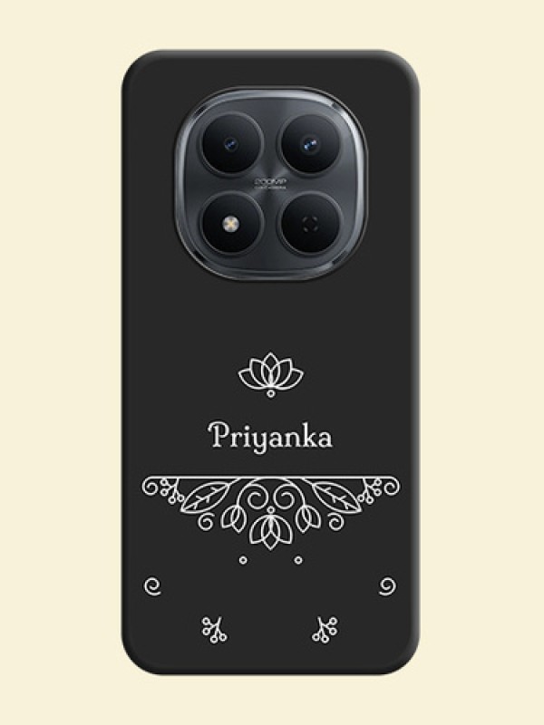 Lotus Garden Custom Text On Space Black Custom Soft Matte Mobile Back Cover - Xiaomi Redmi Note 15 Pro 5G