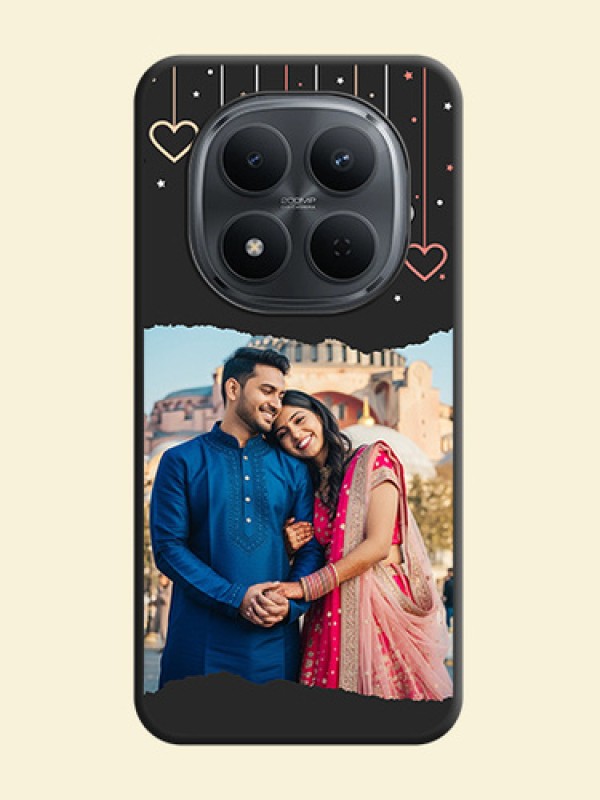 Love Hangings with Splash Wave Picture On Space Black Custom Soft Matte Mobile Back Cover - Xiaomi Redmi Note 15 Pro Plus 5G
