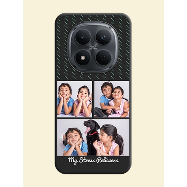 Cross Dotted Pattern with 2 Image Holder On Space Black Custom Soft Matte Mobile Back Cover - Xiaomi Redmi Note 15 Pro Plus 5G Cross Dotted Pattern with 2 Image Holder On Space Black Custom Soft Matte Mobile Back Cover - Xiaomi Redmi Note 15 Pro Plus 5G