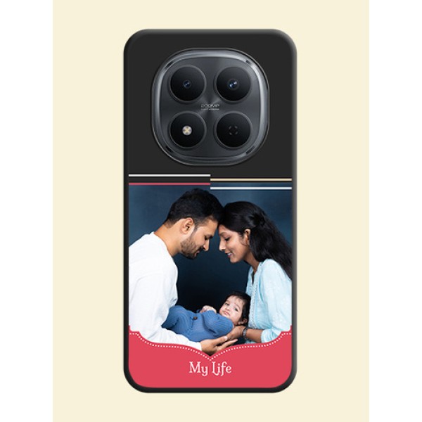 Classic Plain Design with Name On Space Black Custom Soft Matte Mobile Back Cover - Xiaomi Redmi Note 15 Pro Plus 5G Classic Plain Design with Name On Space Black Custom Soft Matte Mobile Back Cover - Xiaomi Redmi Note 15 Pro Plus 5G