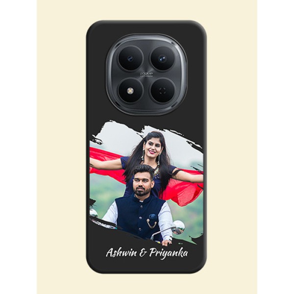 Grunge Brush Strokes on Photo On Space Black Custom Soft Matte Mobile Back Cover - Xiaomi Redmi Note 15 Pro Plus 5G Grunge Brush Strokes on Photo On Space Black Custom Soft Matte Mobile Back Cover - Xiaomi Redmi Note 15 Pro Plus 5G