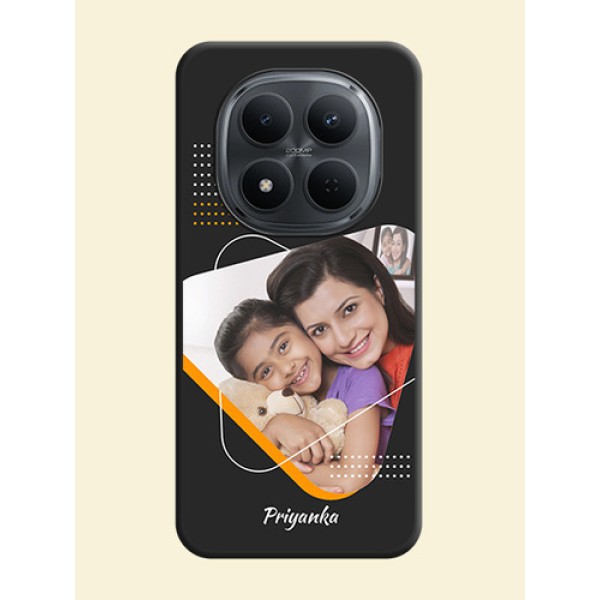 Yellow Triangle on Photo On Space Black Custom Soft Matte Mobile Back Cover - Xiaomi Redmi Note 15 Pro Plus 5G Yellow Triangle on Photo On Space Black Custom Soft Matte Mobile Back Cover - Xiaomi Redmi Note 15 Pro Plus 5G