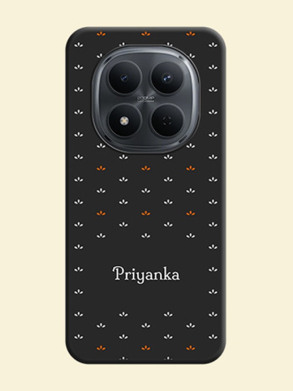 Simple Pattern With Custom Text On Space Black Custom Soft Matte Mobile Back Cover - Xiaomi Redmi Note 15 Pro Plus 5G