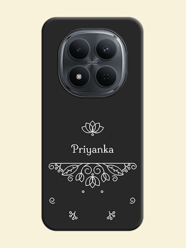 Lotus Garden Custom Text On Space Black Custom Soft Matte Mobile Back Cover - Xiaomi Redmi Note 15 Pro Plus 5G