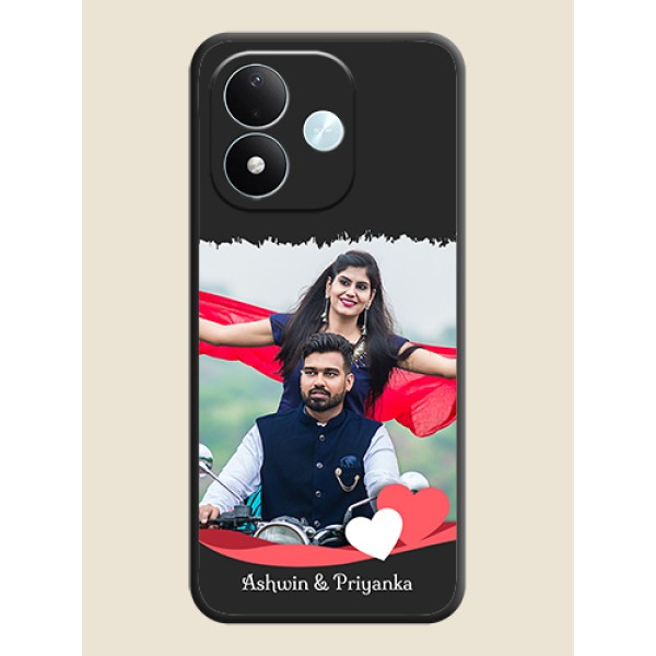 Pin Color Love Shaped Ribbon Design with Text On Space Black Custom Soft Matte Mobile Back Cover - Xiaomi Redmi Note 17 5G Pin Color Love Shaped Ribbon Design with Text On Space Black Custom Soft Matte Mobile Back Cover - Xiaomi Redmi Note 17 5G