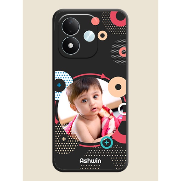 Multicoloured Round Image On Space Black Custom Soft Matte Mobile Back Cover - Xiaomi Redmi Note 17 5G