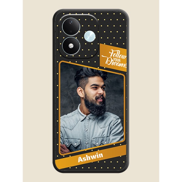 Follow Your Dreams with White Dots On Space Black Custom Soft Matte Mobile Back Cover - Xiaomi Redmi Note 17 5G