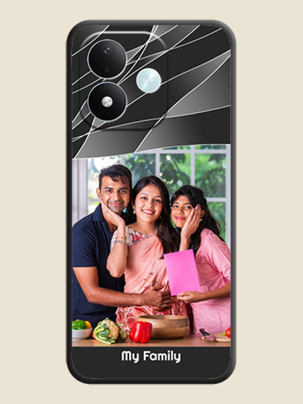 Mixed Wave Lines on Photo On Space Black Custom Soft Matte Mobile Back Cover - Xiaomi Redmi Note 17 5G