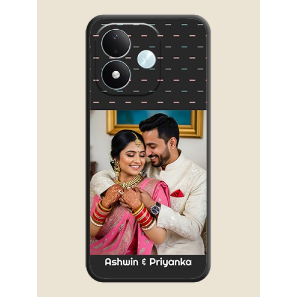 Line Pattern Design with Text On Space Black Custom Soft Matte Mobile Back Cover - Xiaomi Redmi Note 17 5G Line Pattern Design with Text On Space Black Custom Soft Matte Mobile Back Cover - Xiaomi Redmi Note 17 5G