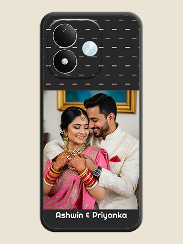 Line Pattern Design with Text On Space Black Custom Soft Matte Mobile Back Cover - Xiaomi Redmi Note 17 5G