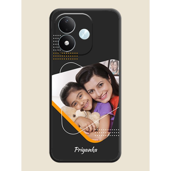 Yellow Triangle on Photo On Space Black Custom Soft Matte Mobile Back Cover - Xiaomi Redmi Note 17 5G Yellow Triangle on Photo On Space Black Custom Soft Matte Mobile Back Cover - Xiaomi Redmi Note 17 5G