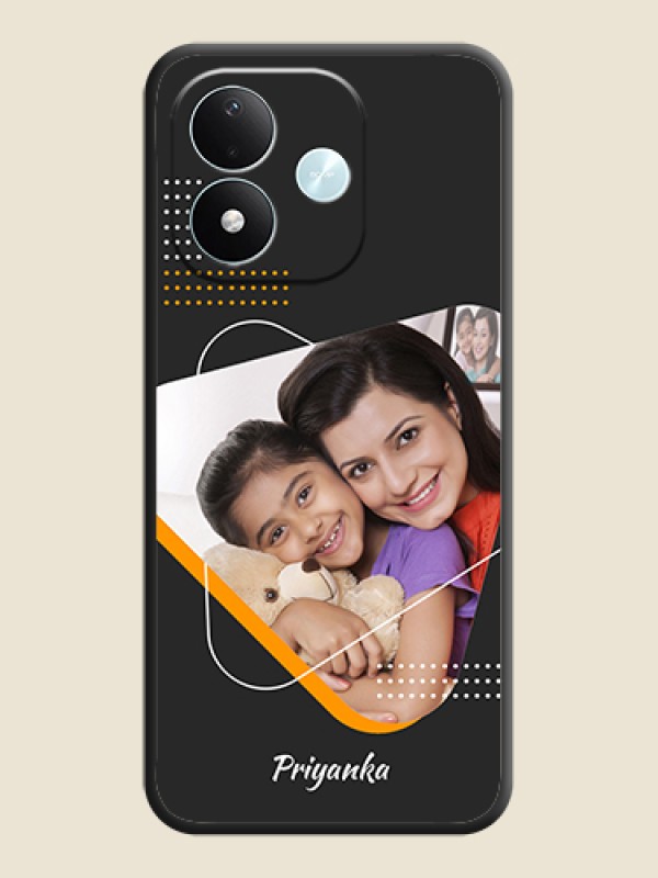 Yellow Triangle on Photo On Space Black Custom Soft Matte Mobile Back Cover - Xiaomi Redmi Note 17 5G