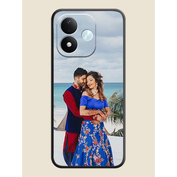 Full Single Pic Upload On Space Black Custom Soft Matte Mobile Back Cover - Xiaomi Redmi Note 17 5G Full Single Pic Upload On Space Black Custom Soft Matte Mobile Back Cover - Xiaomi Redmi Note 17 5G
