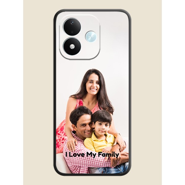 Full Single Pic Upload With Text On Space Black Custom Soft Matte Mobile Back Cover - Xiaomi Redmi Note 17 5G