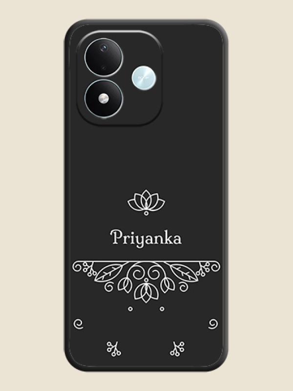 Lotus Garden Custom Text On Space Black Custom Soft Matte Mobile Back Cover - Xiaomi Redmi Note 17 5G