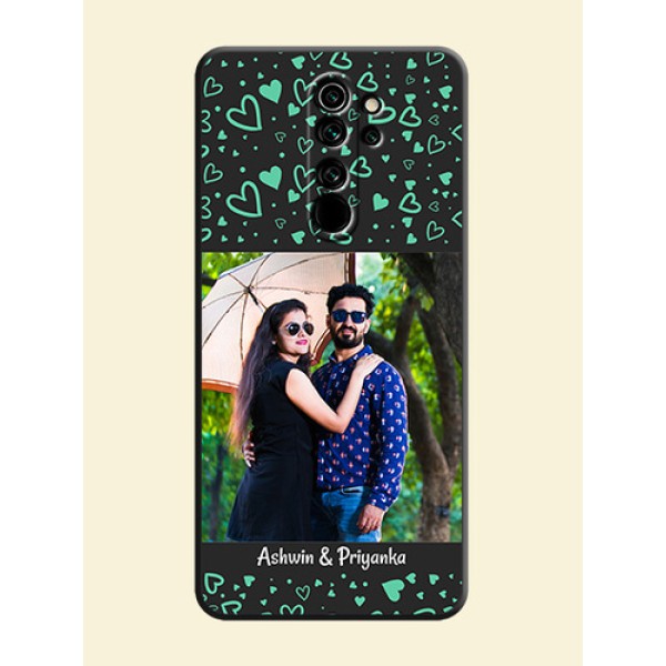 Sea Green Indefinite Love Pattern - Photo on Space Black Soft Matte Mobile Cover - Redmi Note 8 Pro Sea Green Indefinite Love Pattern - Photo on Space Black Soft Matte Mobile Cover - Redmi Note 8 Pro