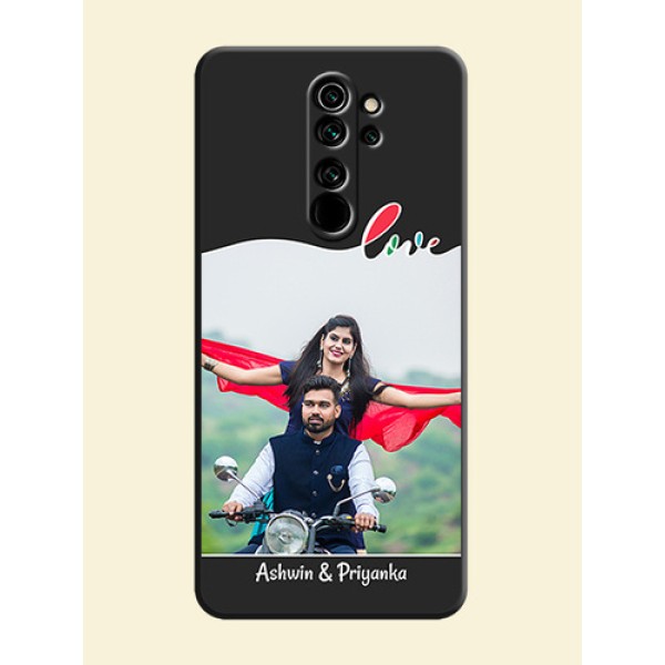 Fall in Love Pattern with Picture - Photo on Space Black Soft Matte Mobile Case - Redmi Note 8 Pro Fall in Love Pattern with Picture - Photo on Space Black Soft Matte Mobile Case - Redmi Note 8 Pro