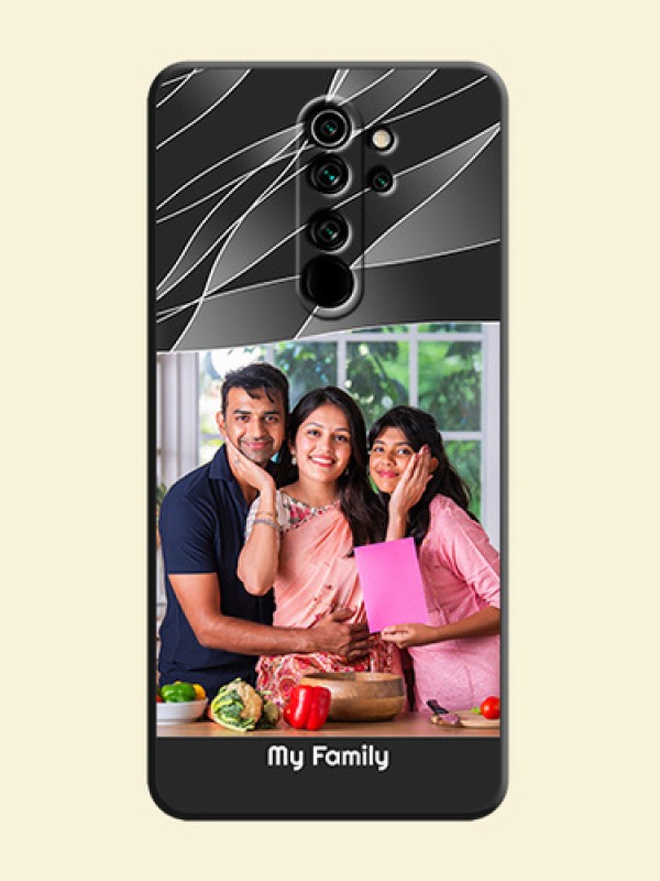 Mixed Wave Lines - Photo on Space Black Soft Matte Mobile Cover - Redmi Note 8 Pro