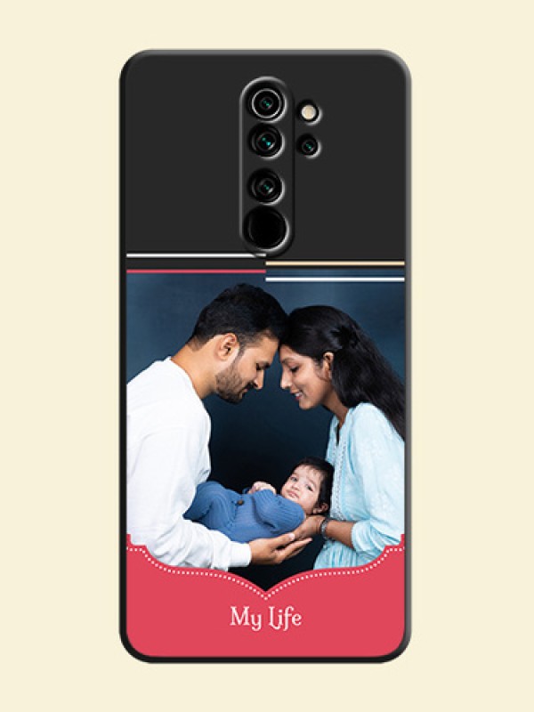 Classic Plain Design with Name - Photo on Space Black Soft Matte Phone Cover - Redmi Note 8 Pro