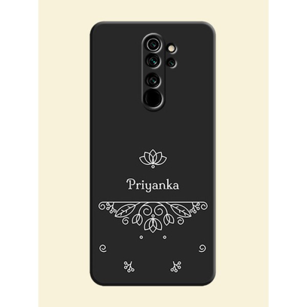 Lotus Garden Custom Text On Space Black Personalized Soft Matte Phone Covers -Xiaomi Redmi Note 8 Pro Lotus Garden Custom Text On Space Black Personalized Soft Matte Phone Covers -Xiaomi Redmi Note 8 Pro