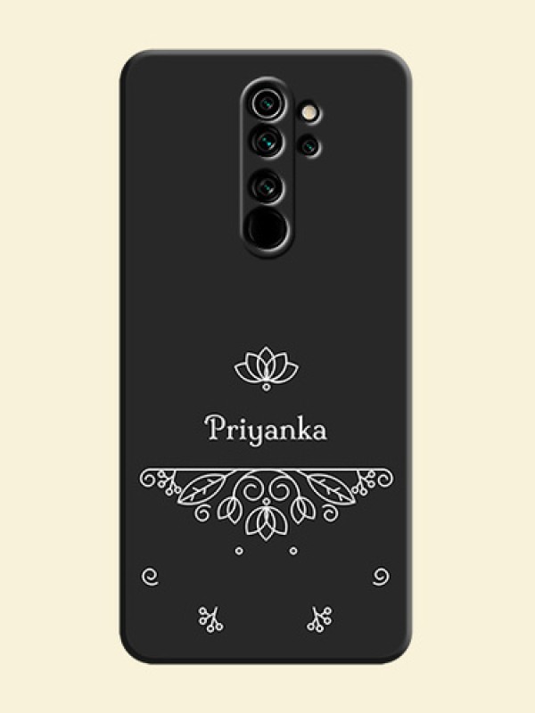 Lotus Garden Custom Text On Space Black Personalized Soft Matte Phone Covers -Xiaomi Redmi Note 8 Pro