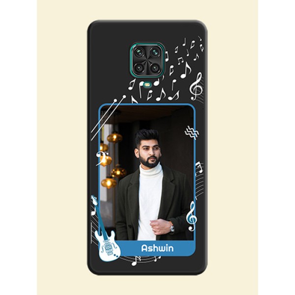 Musical Theme Design with Text on Photo on Space Black Soft Matte Mobile Case - Redmi Note 9 Pro Max Musical Theme Design with Text on Photo on Space Black Soft Matte Mobile Case - Redmi Note 9 Pro Max