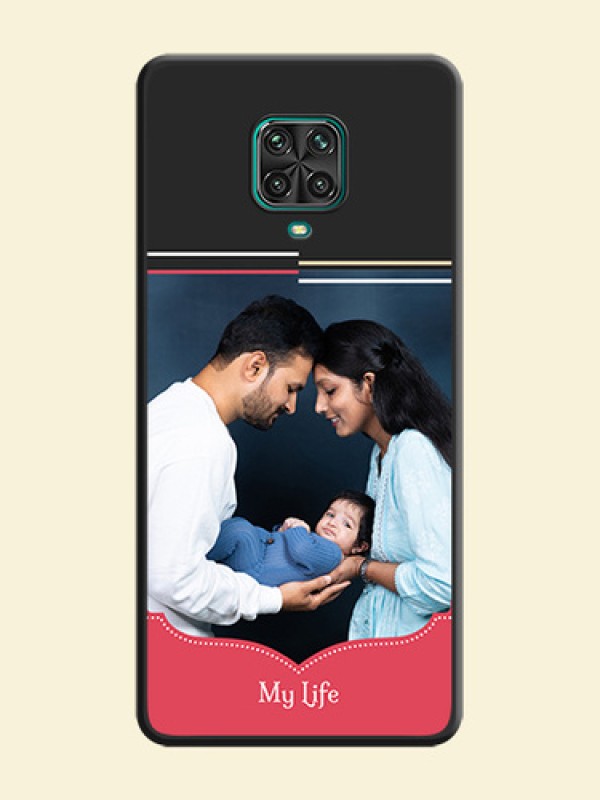 Classic Plain Design with Name on Photo on Space Black Soft Matte Phone Cover - Redmi Note 9 Pro Max