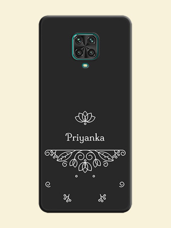 Lotus Garden Custom Text On Space Black Personalized Soft Matte Phone Covers -Xiaomi Redmi Note 9 Pro Max