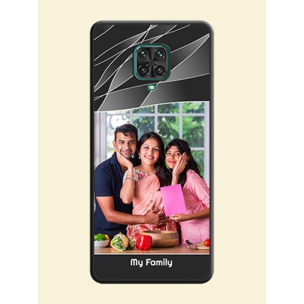 Mixed Wave Lines on Photo on Space Black Soft Matte Mobile Cover - Redmi Note 9 Pro Mixed Wave Lines on Photo on Space Black Soft Matte Mobile Cover - Redmi Note 9 Pro