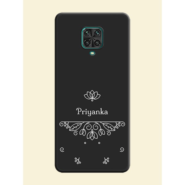 Lotus Garden Custom Text On Space Black Personalized Soft Matte Phone Covers -Xiaomi Redmi Note 9 Pro Lotus Garden Custom Text On Space Black Personalized Soft Matte Phone Covers -Xiaomi Redmi Note 9 Pro
