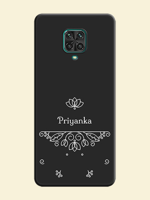 Lotus Garden Custom Text On Space Black Personalized Soft Matte Phone Covers -Xiaomi Redmi Note 9 Pro