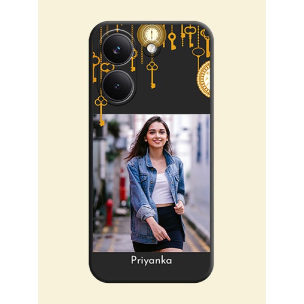 Decorative Design with Text On Space Black Custom Soft Matte Mobile Back Cover - Xiaomi Redmi Turbo 5 Decorative Design with Text On Space Black Custom Soft Matte Mobile Back Cover - Xiaomi Redmi Turbo 5