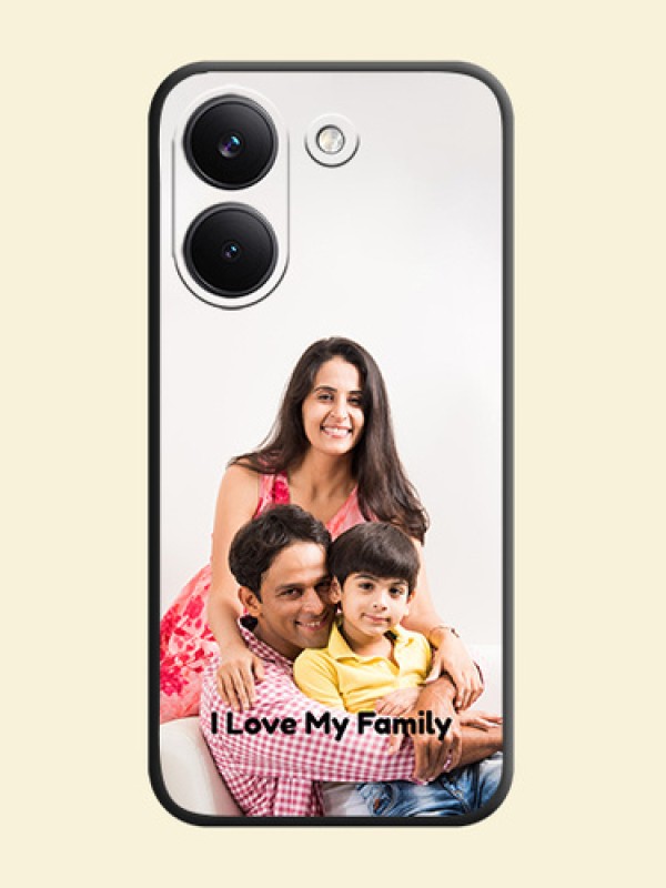 Full Single Pic Upload With Text On Space Black Custom Soft Matte Mobile Back Cover - Xiaomi Redmi Turbo 5