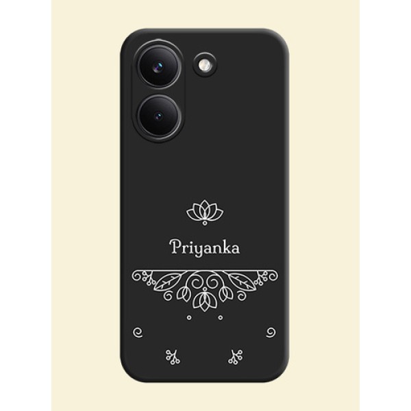 Lotus Garden Custom Text On Space Black Custom Soft Matte Mobile Back Cover - Xiaomi Redmi Turbo 5 Lotus Garden Custom Text On Space Black Custom Soft Matte Mobile Back Cover - Xiaomi Redmi Turbo 5