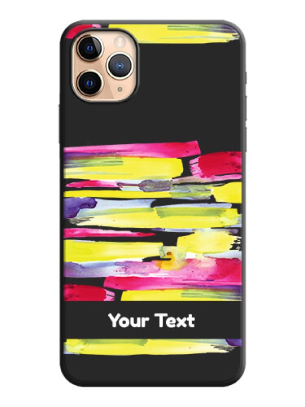 Custom Brush Coloured on Space Black Personalized Soft Matte Phone Covers - iPhone 11 Pro Max