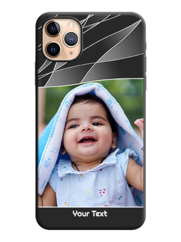 Custom Mixed Wave Lines - Photo on Space Black Soft Matte Mobile Cover - iPhone 11 Pro Max