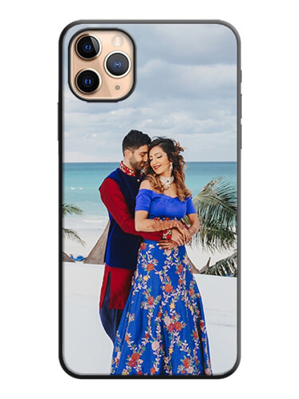 Custom Full Single Pic Upload On Space Black Personalized Soft Matte Phone Covers -Apple Iphone 11 Pro Max