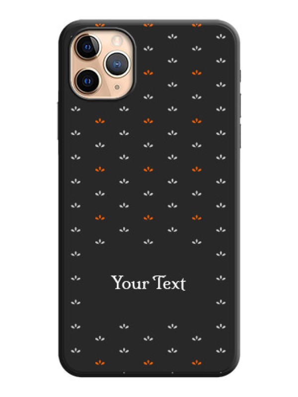 Custom Simple Pattern With Custom Text On Space Black Personalized Soft Matte Phone Covers -Apple Iphone 11 Pro Max