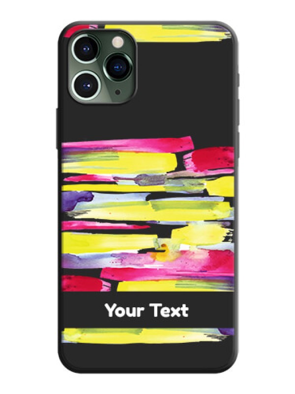 Custom Brush Coloured on Space Black Personalized Soft Matte Phone Covers - iPhone 11 Pro