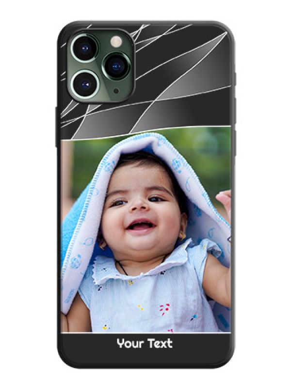Custom Mixed Wave Lines - Photo on Space Black Soft Matte Mobile Cover - iPhone 11 Pro